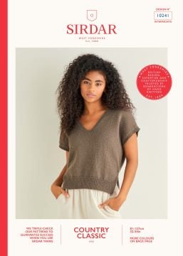 Sirdar Country Classic 10241 V-Neck Stepped Hem Top