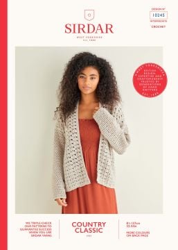 Sirdar Country Classic 10245 Peacock Stitch Crochet Cardigan