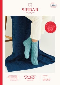 Sirdar Country Classic 10306 Cable Panel Blanket and Sock