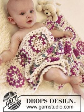 DROPS Circles of love Crochet Baby Blanket