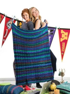 Noro MAG9-30 Garter & Rib Blanket