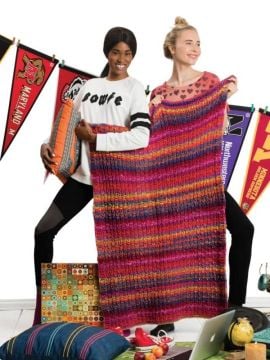 Noro MAG9-31 Slip Stitch Rib Blanket