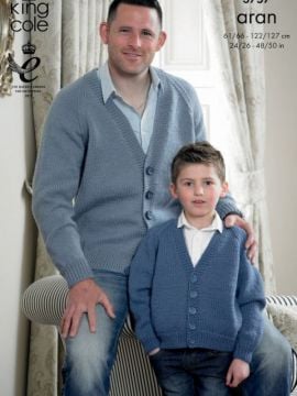King Cole 3757 Family Sweaters in King Cole Aran
