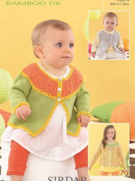 Sirdar 4624 Cardigans with Colored Yoke