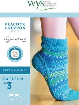 West Yorkshire Spinners WYS56992 Peacock Chevron Socks
