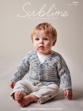 Sublime 6144 One Piece Garter Stitch Baby Cardigan