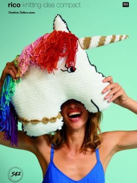 Rico KIC 542 Crochet Unicorn Cushion