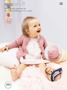 Rico KIC 882 Baby Cardigan, Hat & Blanket