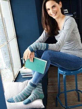 Regia R0366 Striped Fairisle Socks