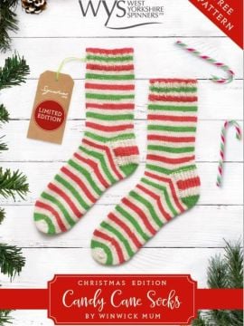 West Yorkshire Spinners Candy Cane Sock Pattern
