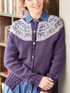 Patons Classic DK Moments Fairisle Yolk Cardigan