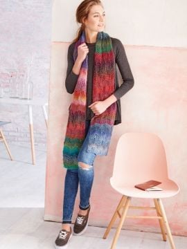 Patons Color Mix Lace Scarf