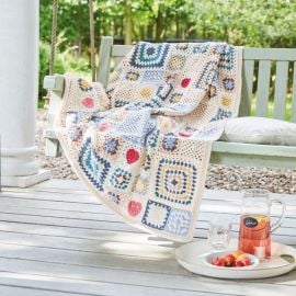 Patons Cotton Moments Granny Squares Afghan