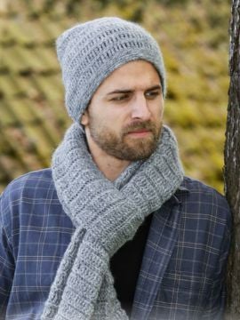 DROPS Marshall Crochet Hat and Scarf