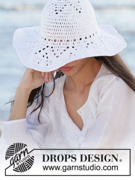 DROPS Always Bright Crochet Sun Hat in Bomull-Lin