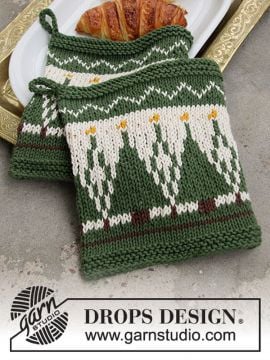 DROPS Breakfast Joy Christmas Tree Pot Holder