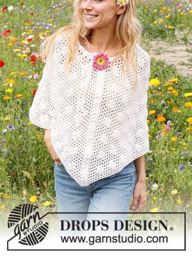 DROPS Daisy Droplets Poncho