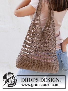 DROPS Eco Tote Crochet Bag in Bomull-Lin
