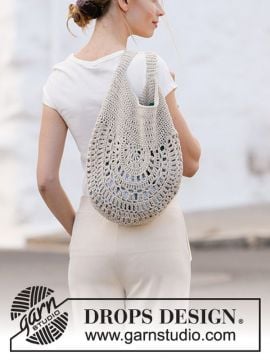 DROPS Garden Paths Crochet Bag in Bomull-Lin