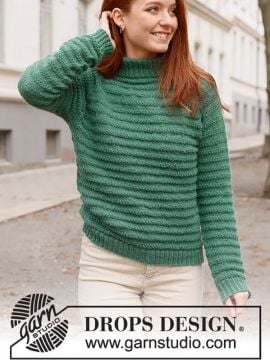 DROPS Green Harmony Sweater