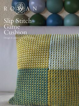 Rowan Slip Stitch Game Cushion