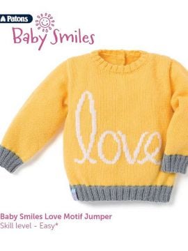Patons Baby Smiles Love Motif Jumper
