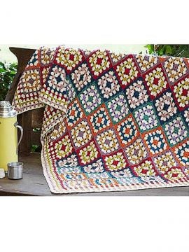 Rowan Granny Square Crochet Blanket