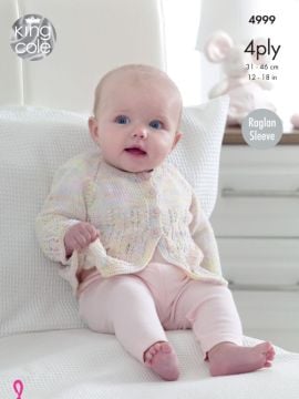 King Cole 4999 Baby Lace Cardigans & Booties