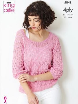King Cole 5848 Ladies Top and Cardigan