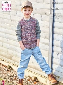 King Cole 6306 Children's Tank Top and Waistcoat