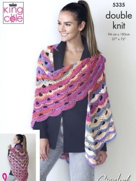 King cole 5335 Crochet Shawl