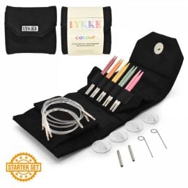 LYKKE Starter Set Inter Changeable Circular Needle 3.5in Tips Colour Black