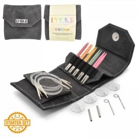 LYKKE Starter Set Inter Changeable Circular Needle 3.5in Tips Colour Grey