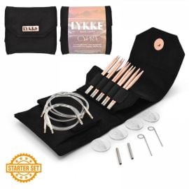 LYKKE Starter Set Inter Changeable Circular Needle 3.5in Tips Cypra Black
