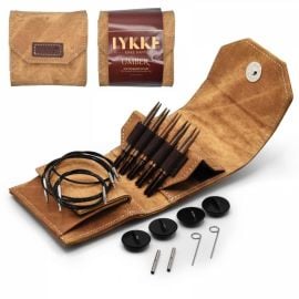 LYKKE Starter Set Inter Changeable Circular Needle 3.5in Tips Umber Tan