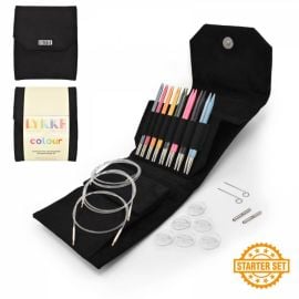 LYKKE Starter Set Inter Changeable Circular Needle 5in Tips Colour Black