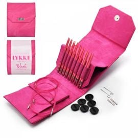 LYKKE Starter Set Inter Changeable Circular Needle 5in Tips Blush Fuchsia