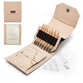 LYKKE Starter Set Inter Changeable Circular Needle 5in Tips Naturale Beige Jute