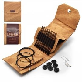 LYKKE Starter Set Inter Changeable Circular Needle 5in Tips Umber Tan