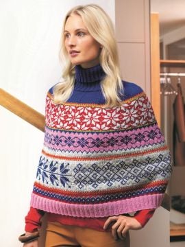 Patons Arne & Carlos Merino Moments Ladies' Fairisle Poncho