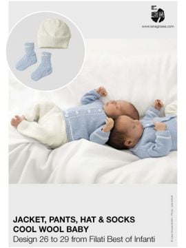 Lana Grossa - Filati Best of Infanti Design 26 to 29 - Cool Wool Baby Jacket, Pants, Hat & Socks