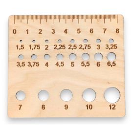 Laughing Hens Wooden Knitting Needle Gauge Square