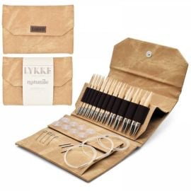 LYKKE Inter Changeable Circular Needle Set 5in Tips Naturale Tan