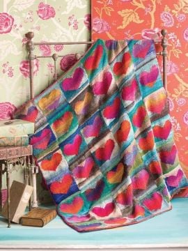 Noro MAG5-33 Heart Blanket