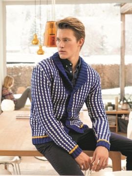 Patons Arne & Carlos Merino Moments Men's Colour-work Cardigan