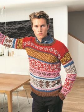 Patons Arne & Carlos Merino Moments Men's Fairisle Sweater