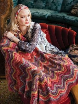 Noro MAG4-18 Feather & Fan Lace Blanket