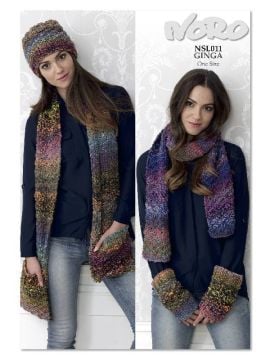 Noro NSL011 Hat, Scarf And Wristwarmers