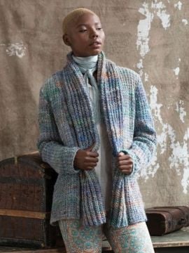 Noro MAG11-06 Long Ribbed Cardigan