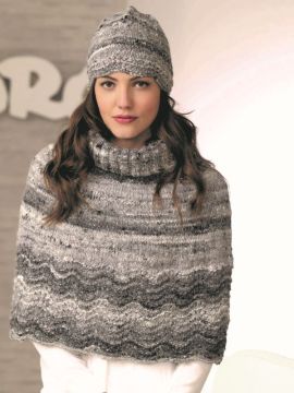 Noro Tennen Charcoal Capelet & Hat